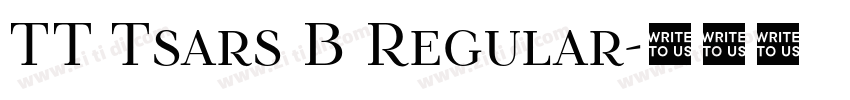 TT Tsars B Regular字体转换